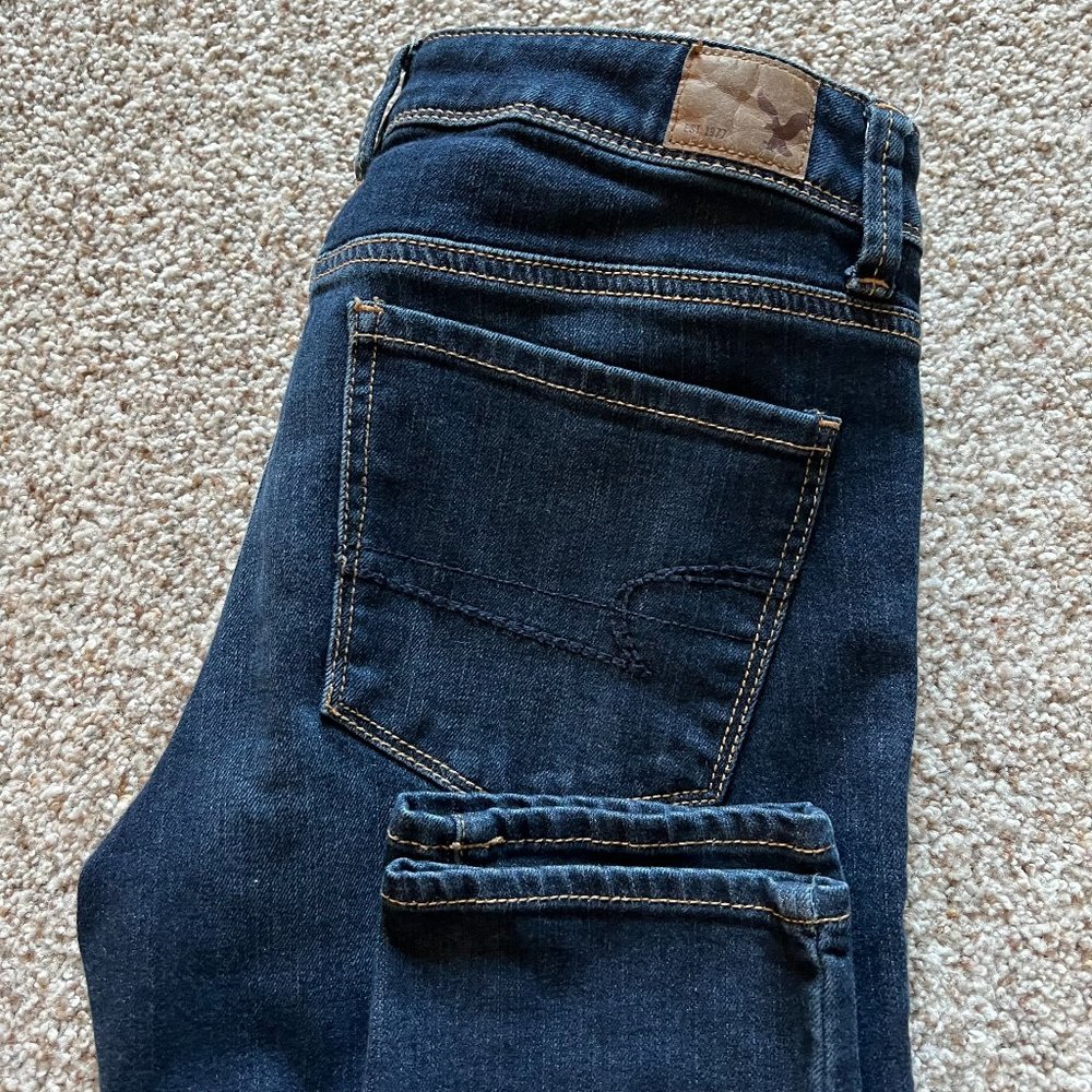 American Eagle 6 Regular Dark Wash Blue  Super Skinny Jeans